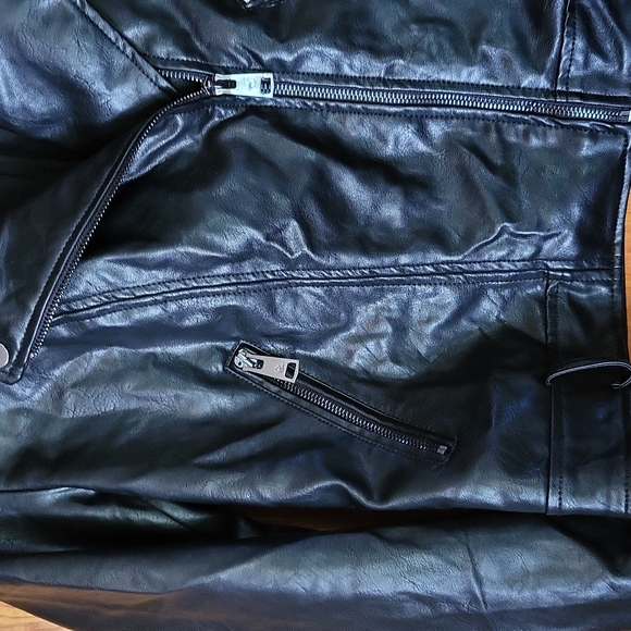 Faux leather biker jacket. - Picture 2 of 8